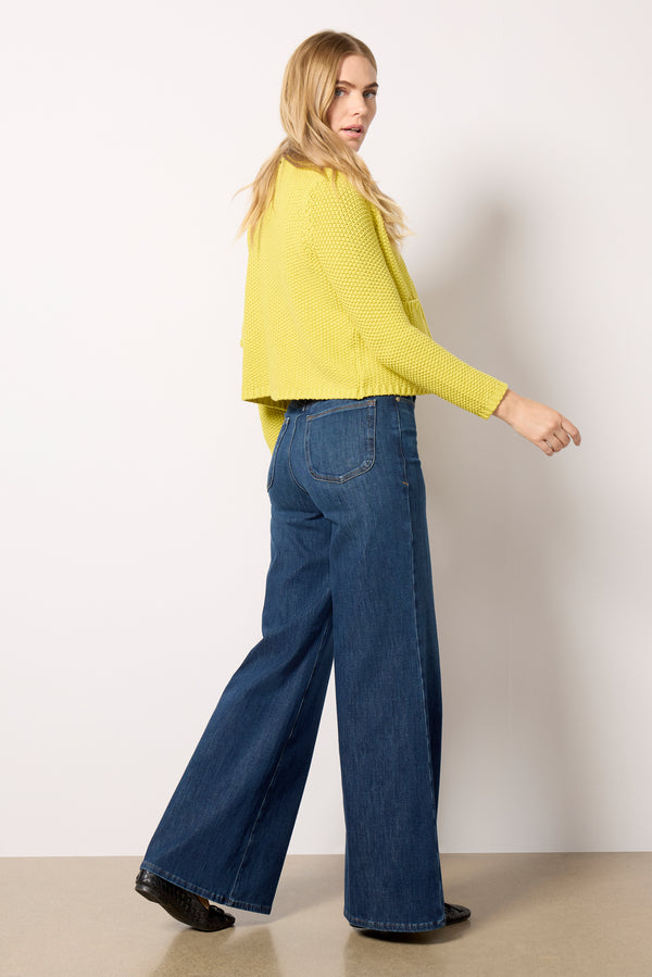 Everve Good Waist Palazzo Indigo977