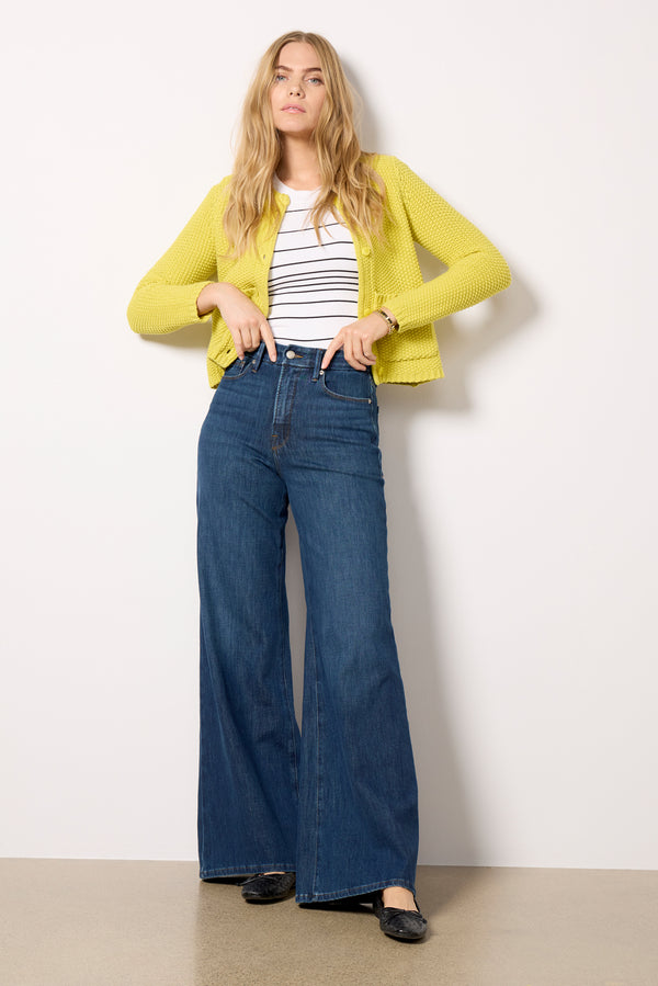 everve Good Waist Palazzo Indigo977