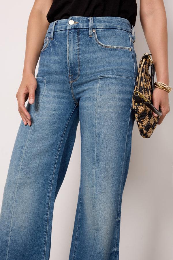 Everve Good Waist Palazzo Seamed Indigo659