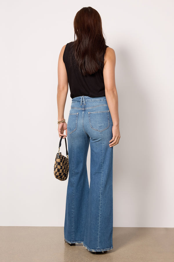 Everve Good Waist Palazzo Seamed Indigo659