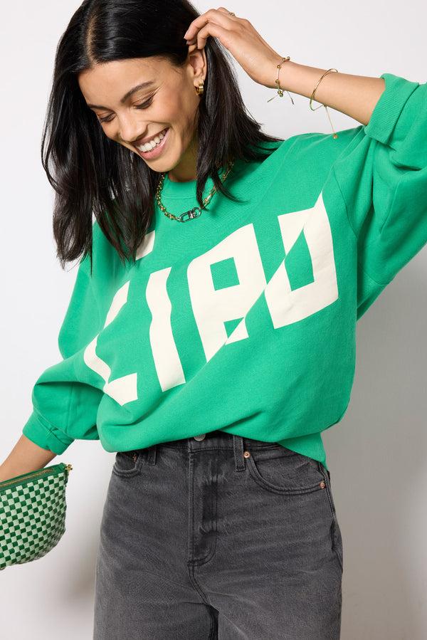 Everve Grand Block Ciao Oversized Sweatshirt Green