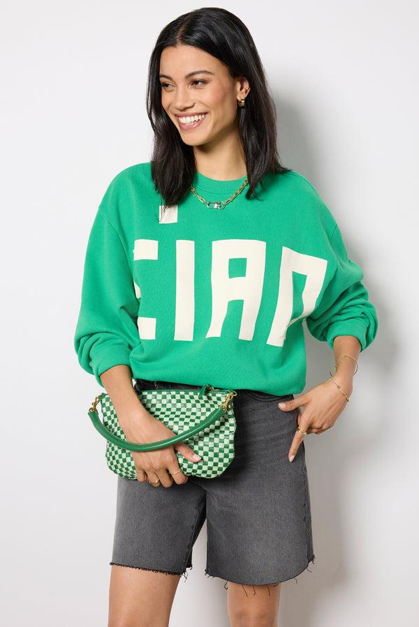 Everve Grand Block Ciao Oversized Sweatshirt Green