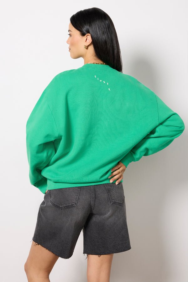 Everve Grand Block Ciao Oversized Sweatshirt Green