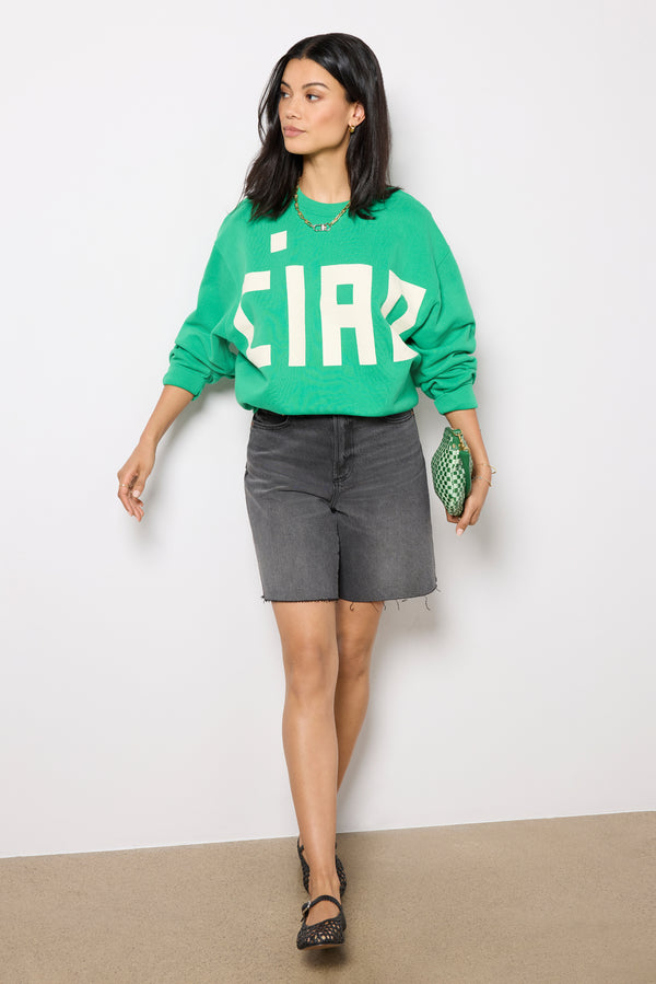 everve Grand Block Ciao Oversized Sweatshirt Green