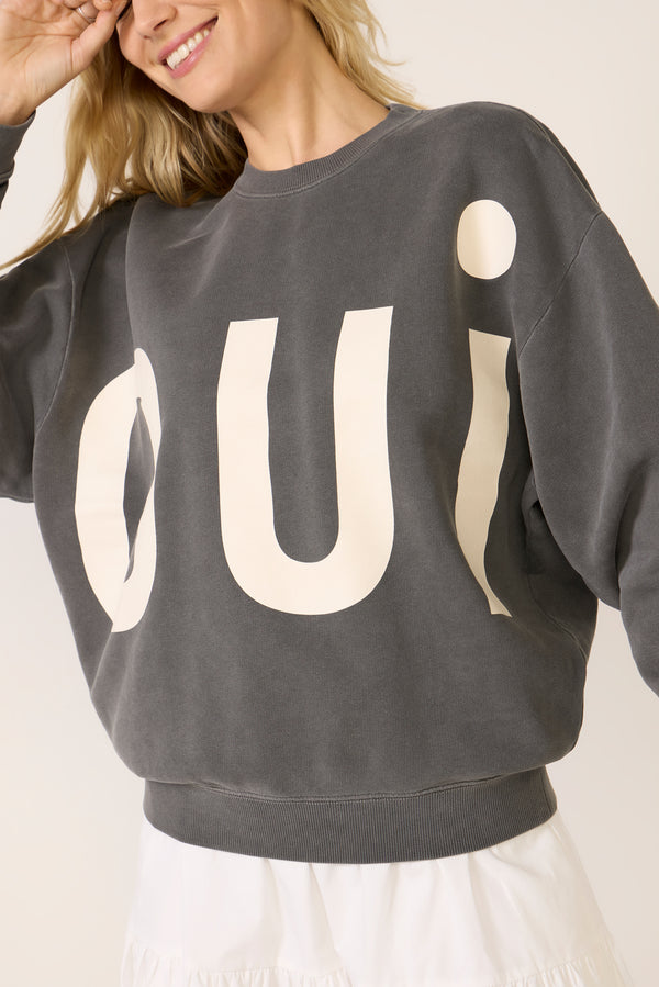 Everve Grand Oui Oversized Sweatshirt Fadedblack