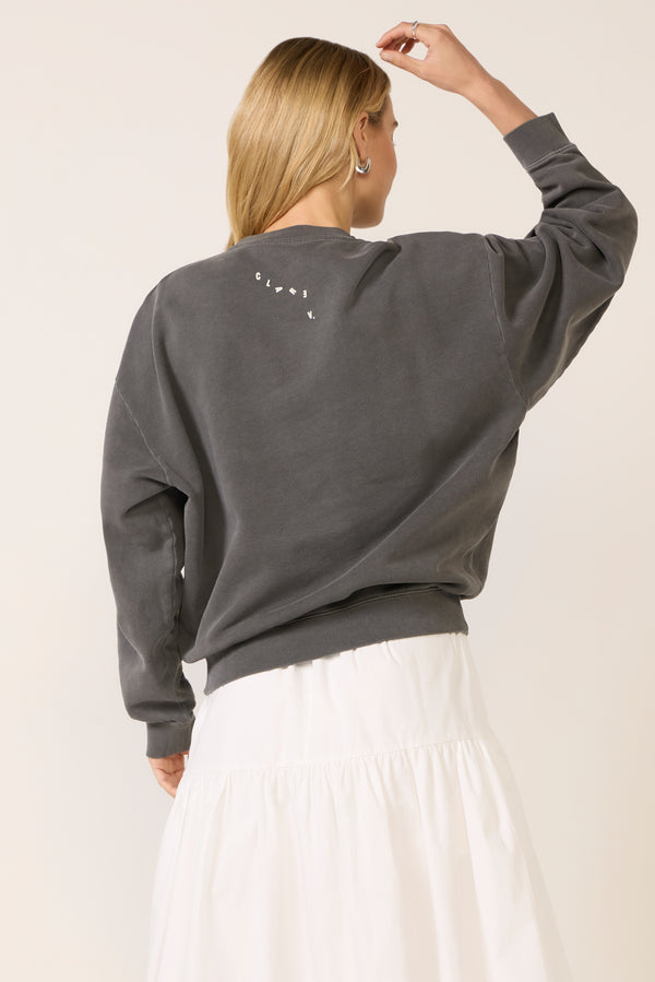 Everve Grand Oui Oversized Sweatshirt Fadedblack