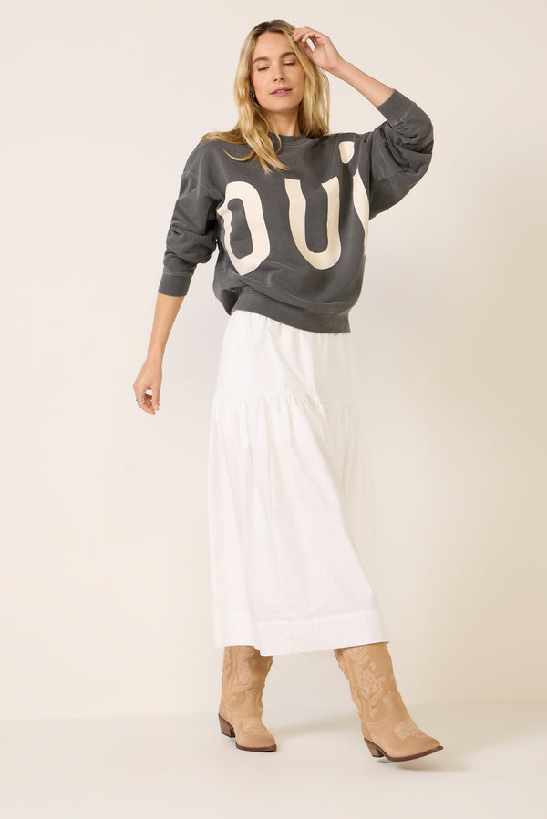 everve Grand Oui Oversized Sweatshirt Fadedblack