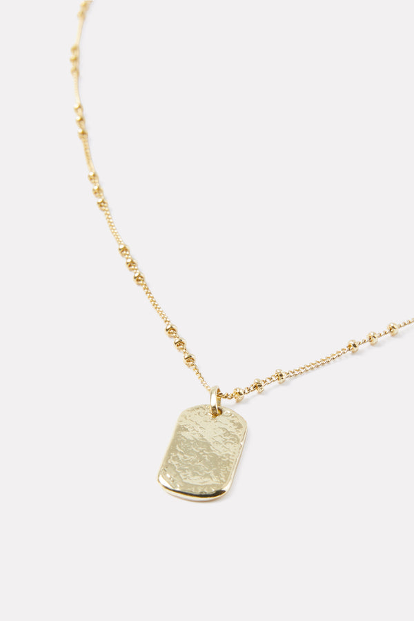 Everve Griffin Dog Tag Necklace Gold