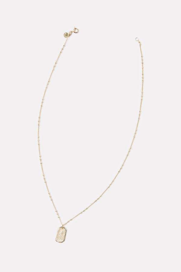 everve Griffin Dog Tag Necklace Gold