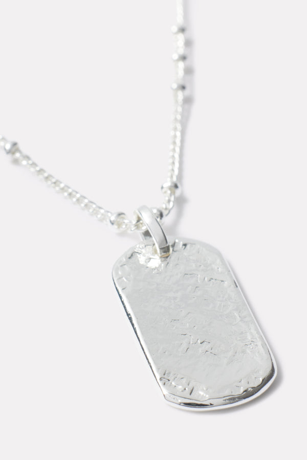 everve Griffin Dog Tag Necklace Silver