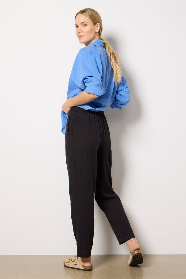 Everve Hailey Gauze Pant Black