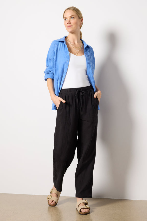 everve Hailey Gauze Pant Black