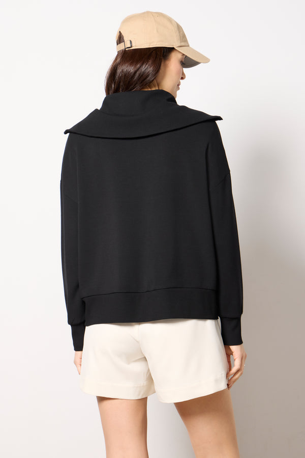 Everve Halley Zip Through Sweat Black