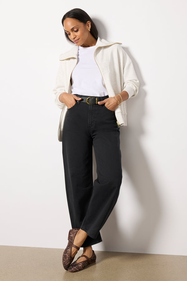 Everve Halley Zip Through Sweat Ivorymarl