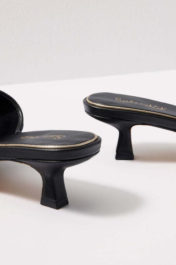 Everve Hampton Woven Heel Sandal Black