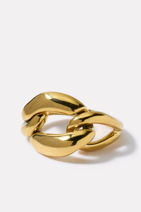 everve Hanover Chain Link Ring Gold