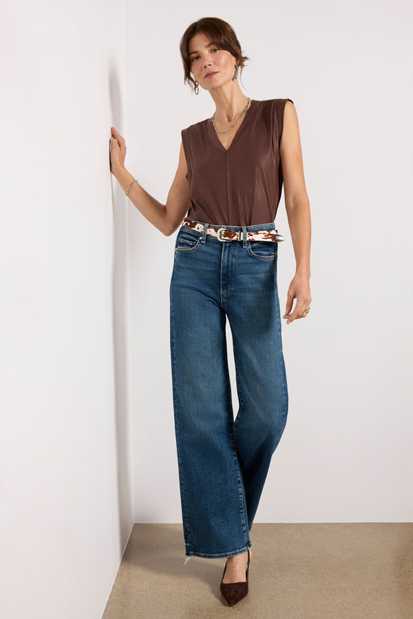 everve Harper Matte Coated Tee Brown