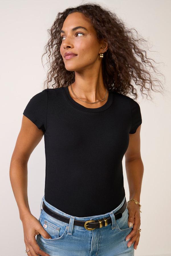 Everve Harrison Rib Tee Black