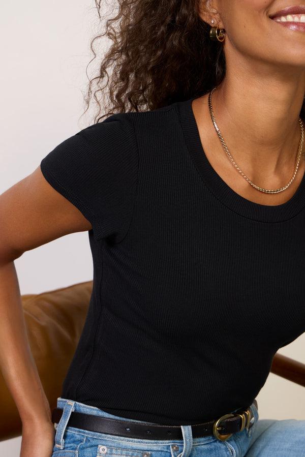 Everve Harrison Rib Tee Black