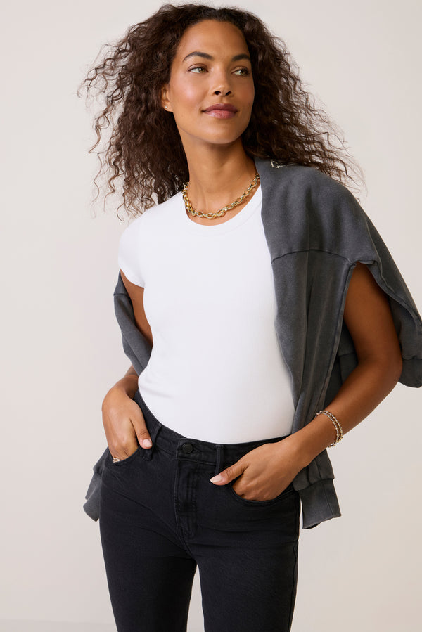 Everve Harrison Rib Tee White