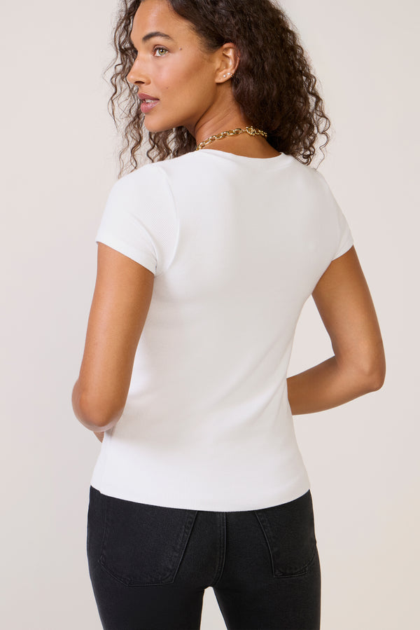 Everve Harrison Rib Tee White