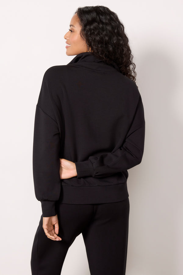 Everve Hawley Half Zip Sweat Black