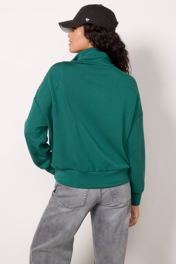 Everve Hawley Half Zip Sweat Forest