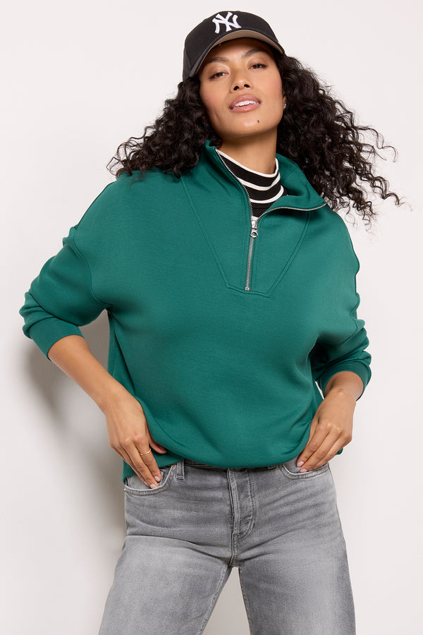 everve Hawley Half Zip Sweat Forest