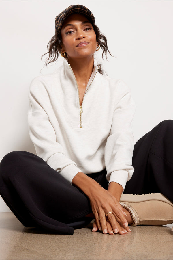everve Hawley Half Zip Sweat Ivml