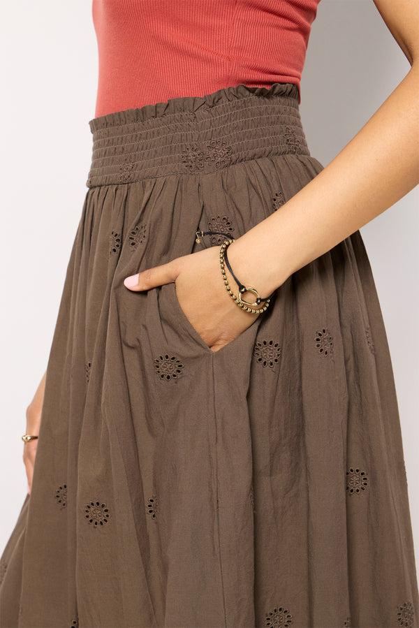 Everve Hayden Midi Skirt Kalamata