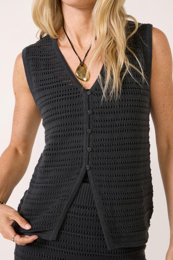 Everve Hayden Vest Washedblack