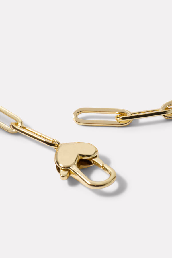 Everve Heart Padlock Bracelet Gold