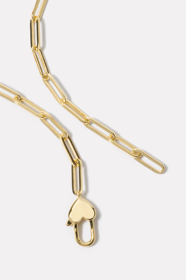 Everve Heart Padlock Necklace Gold