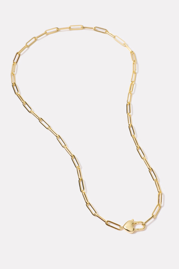 everve Heart Padlock Necklace Gold
