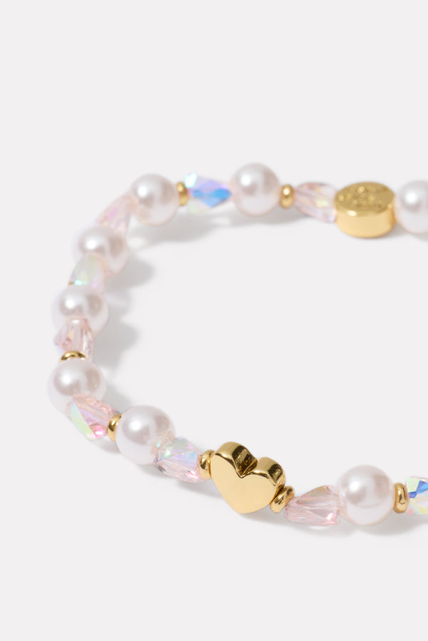 Everve Heart Stacker Bracelet Blush