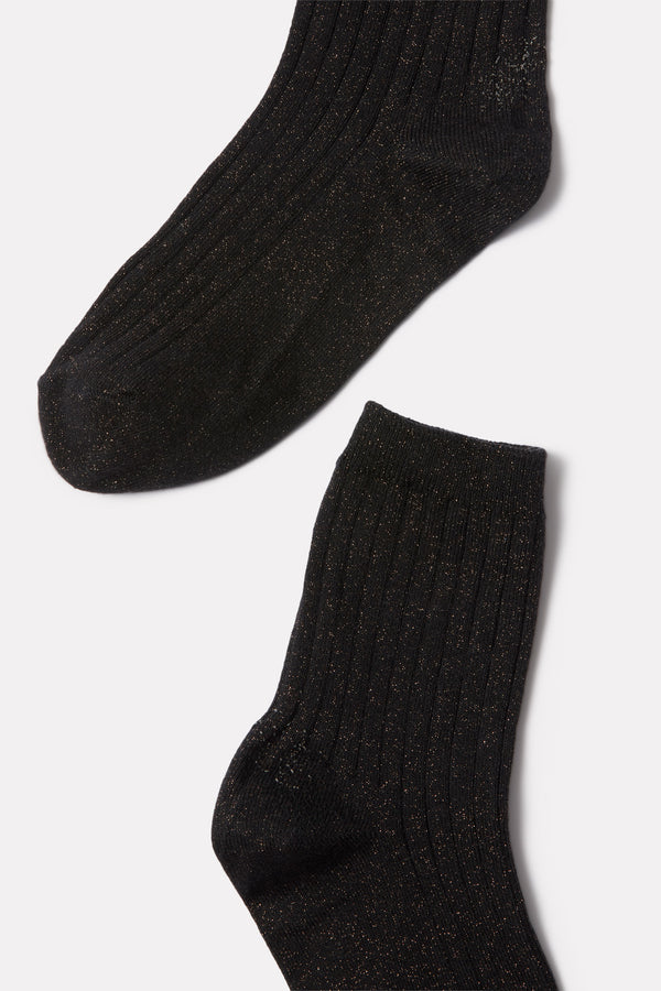 Everve Her Lurex Sock Copperblack