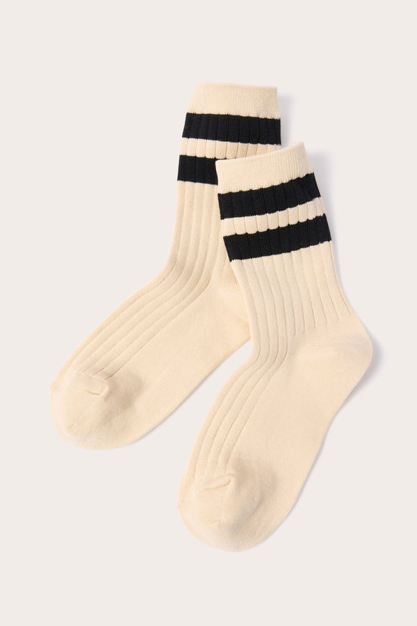 everve Her Varsity Socks Cream/Black