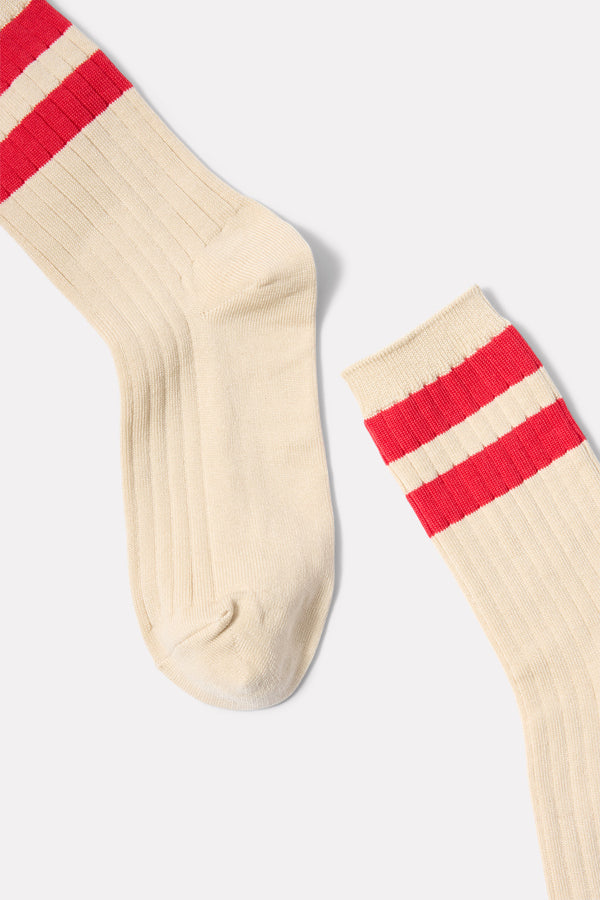 Everve Her Varsity Socks Red