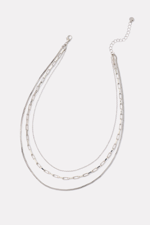 Everve Hilton Necklace Stack Silver