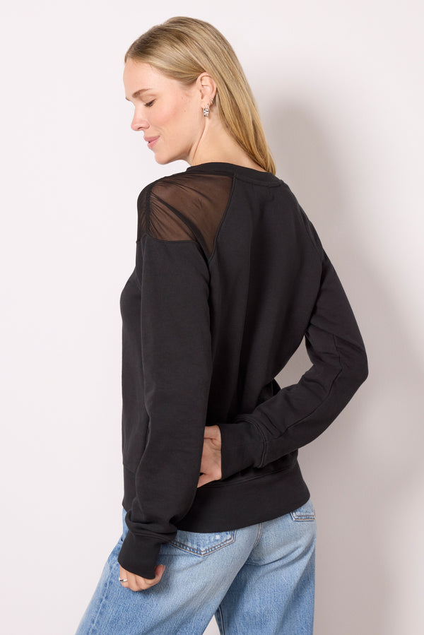 Everve Hollis Mesh Inset Sweatshirt Black