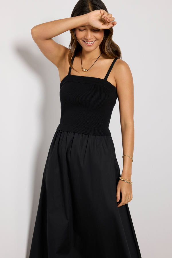 Everve Holly Strapless Dress Black