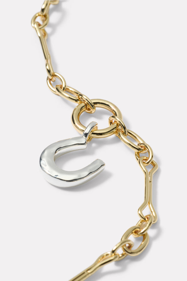 everve Holton Horseshoe Necklace Silver/Gold