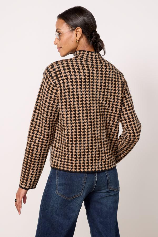 Everve Houndstooth Pullover Black/Brown