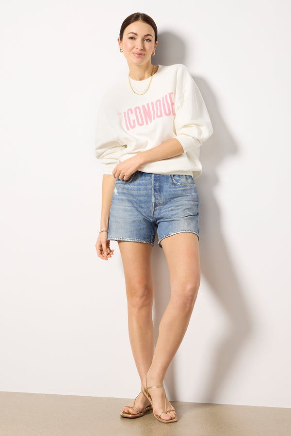 Everve Iconique Oversized Sweatshirt Oysterwhite