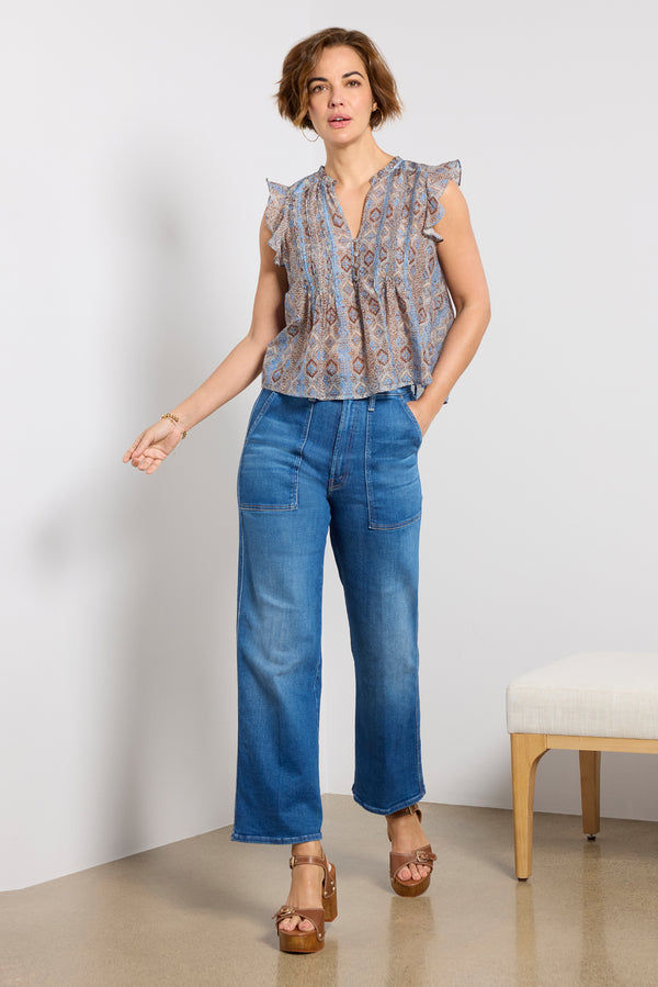 everve Idris Top Slatebluemulti