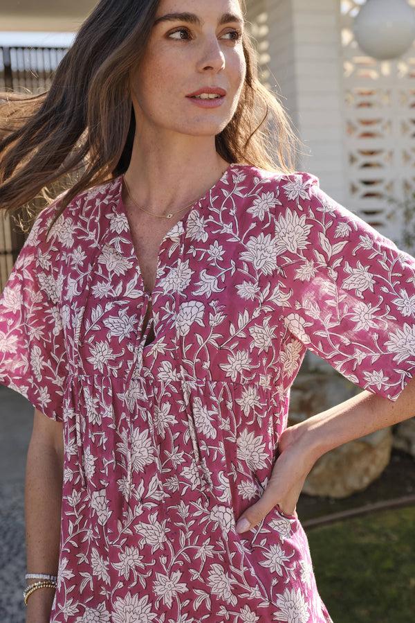 Everve Isla Dress Sangriaparkprint