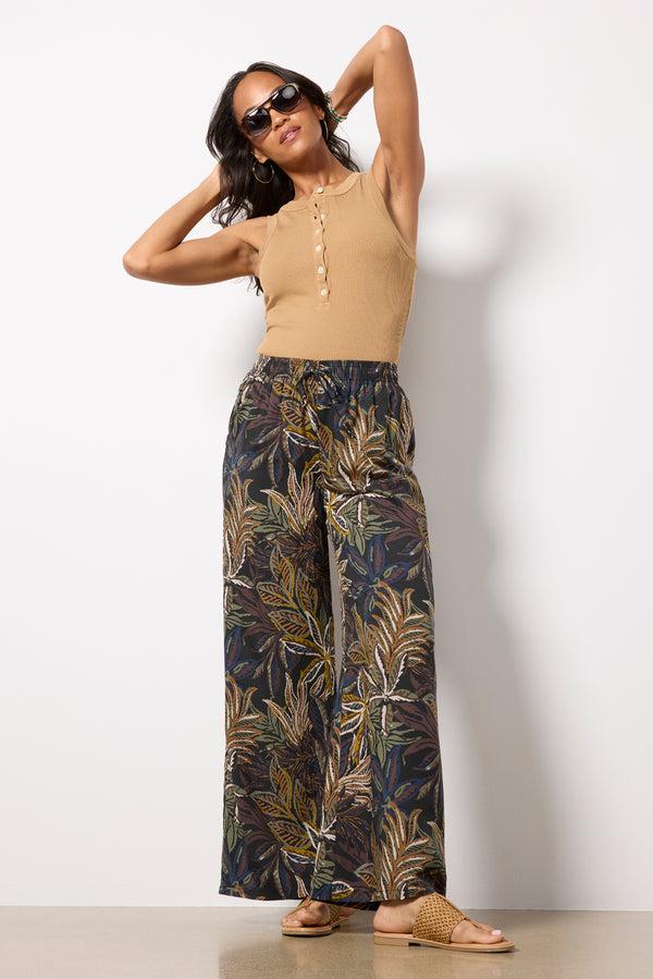 everve Isla Palm Printed Pants Multi