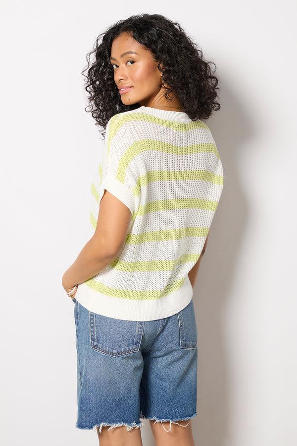 Everve Ivy Open Weave Tee Keylime3125