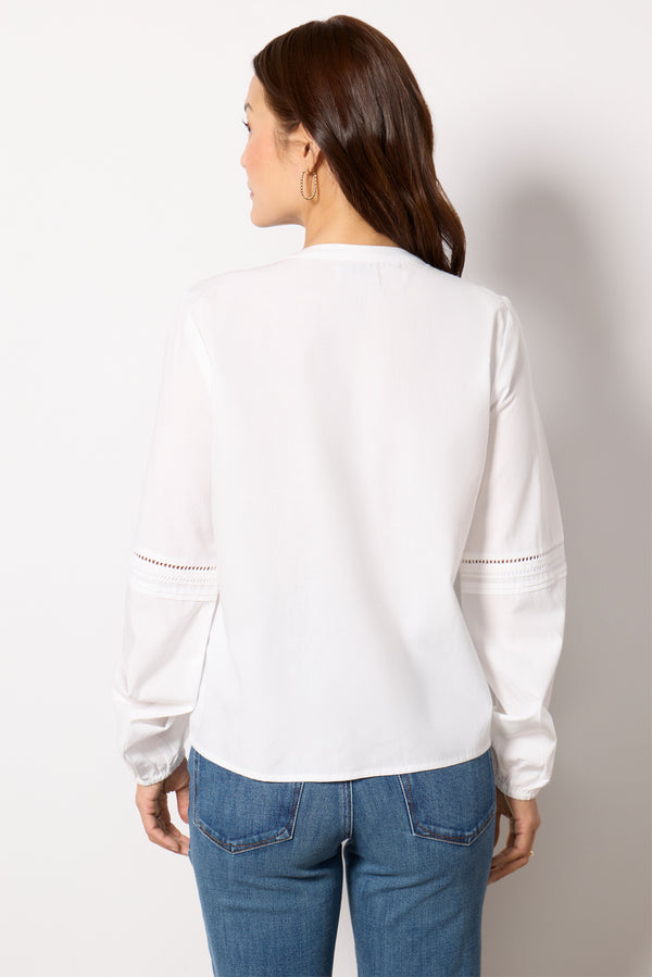 Everve Jacqueline Lace Inset Blouse White