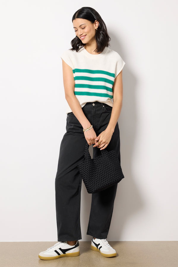 Everve Jane Pullover White/Green